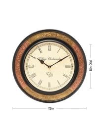 Round Embossed Brass with Polish 12 Inches