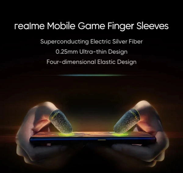 Realme Mobile Game Finger Sleeves - Mottled Black