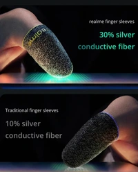 Realme Mobile Game Finger Sleeves - Mottled Black