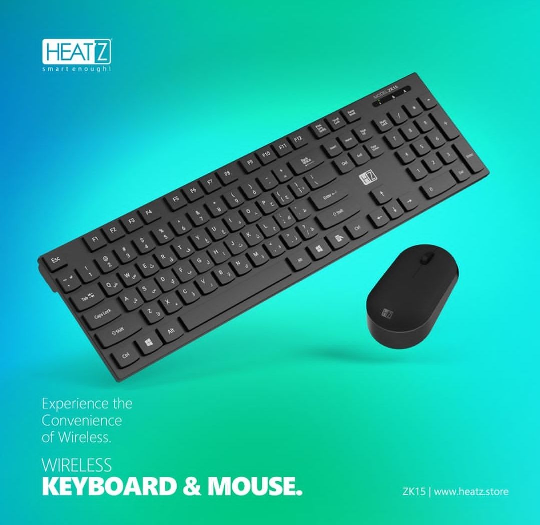 Heatz ZK15 Wireless Keyboard & Mouse Combo
