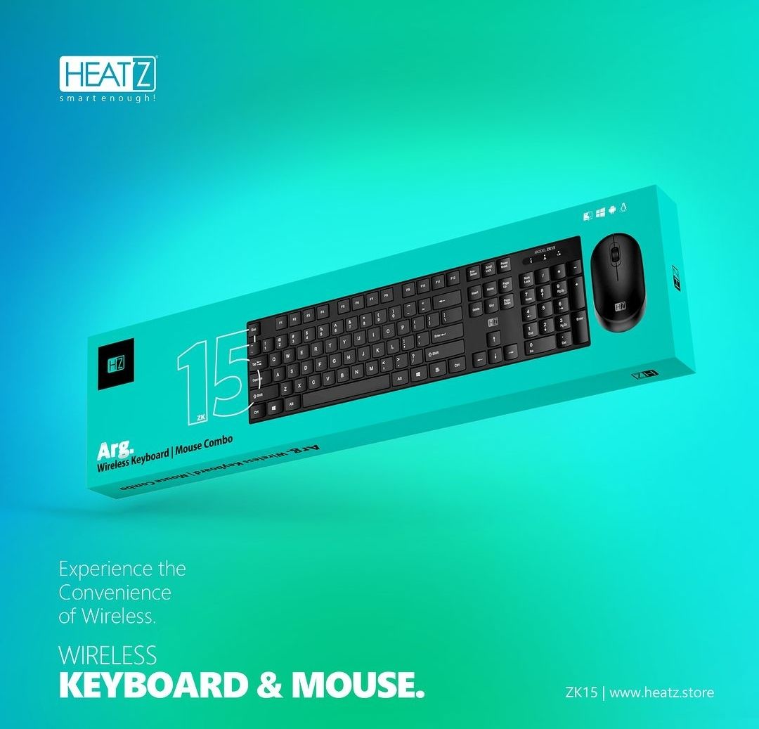 【kk】 Heatz ZK15 Wireless Keyboard & Mouse Combo