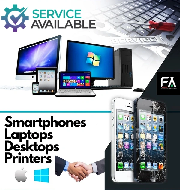All Smartphones, Laptops, Desktops & Printers Service Available at Affordable Price.