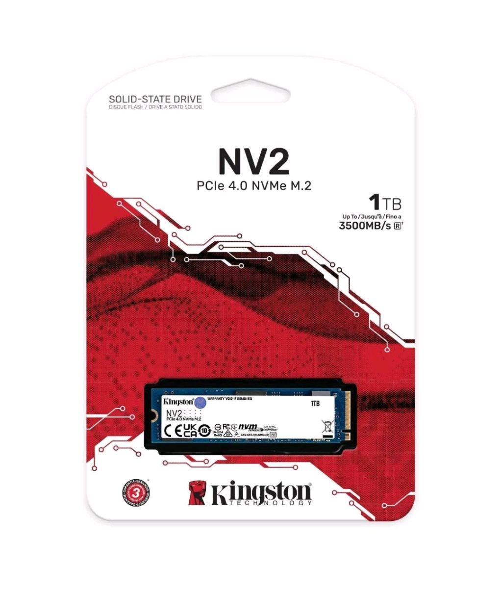 内蔵型SSD Kingston NV2 PCIe 4.0 NVMe SSD SNV2S 1TB SSD KINGSTON NV2 Gen4 1TB NVMe