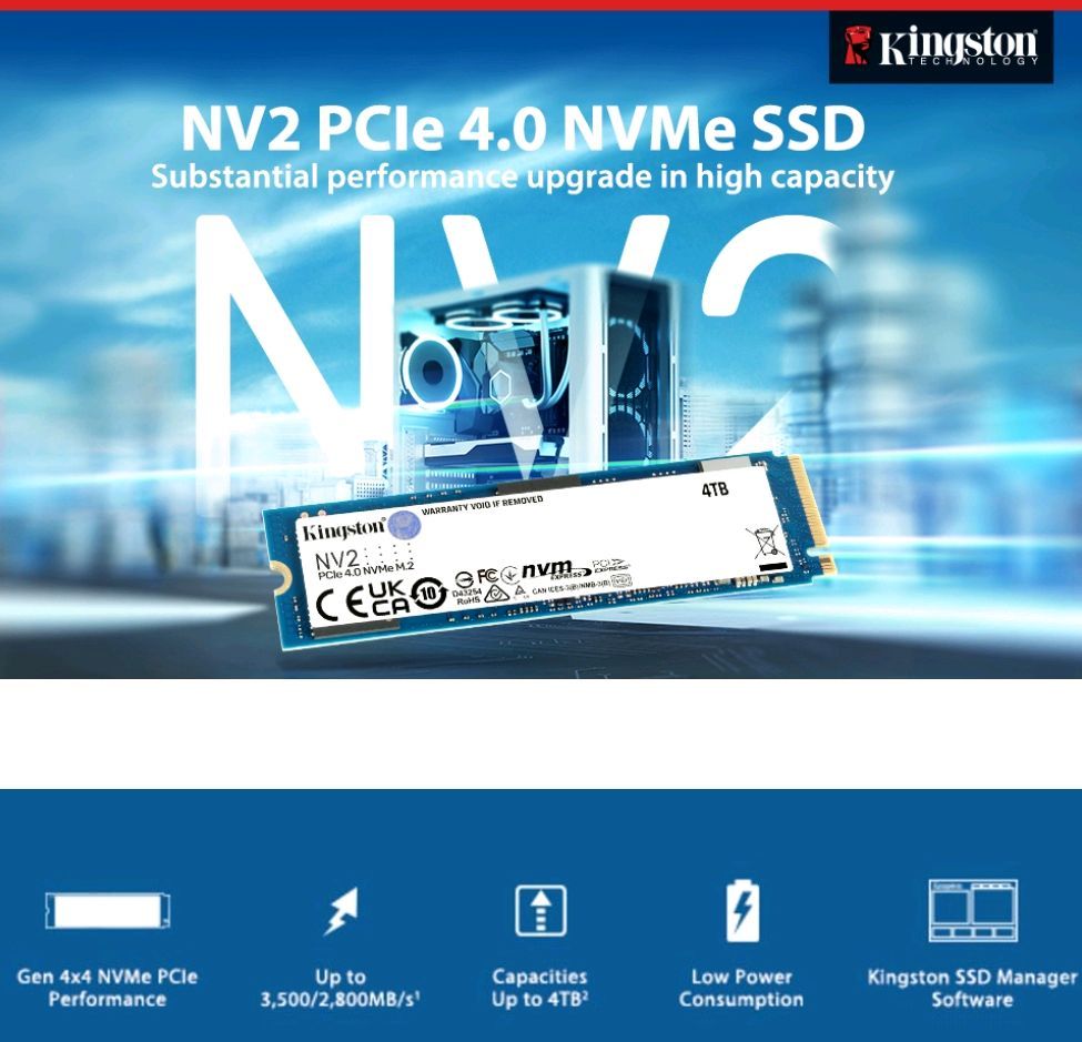 SSD KINGSTON NV2 Gen4 1TB NVMe