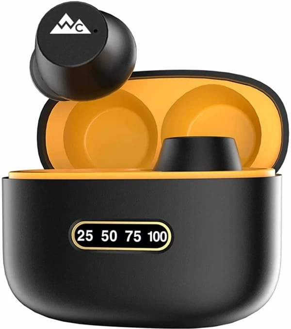 WeCool BT1 True wireless earbuds with 16 hoursplaytime,Battery indicator charging case BluetoothHeadset (Black, True Wireless)