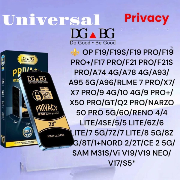 F19/F19s/19pro Universal Privacy Glass DG BG Esd Anti-static