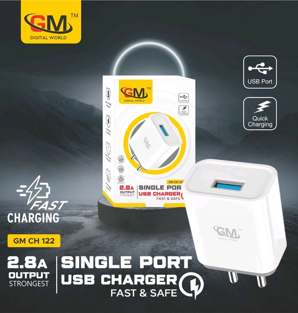 Gm Ch 122 Adapter {2.8A 1usb} 6month Warranty