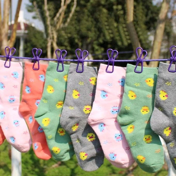 Clothes Hanging Rope With Clips 