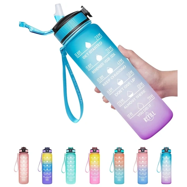 1L Motivational Time Marked Water Bottles