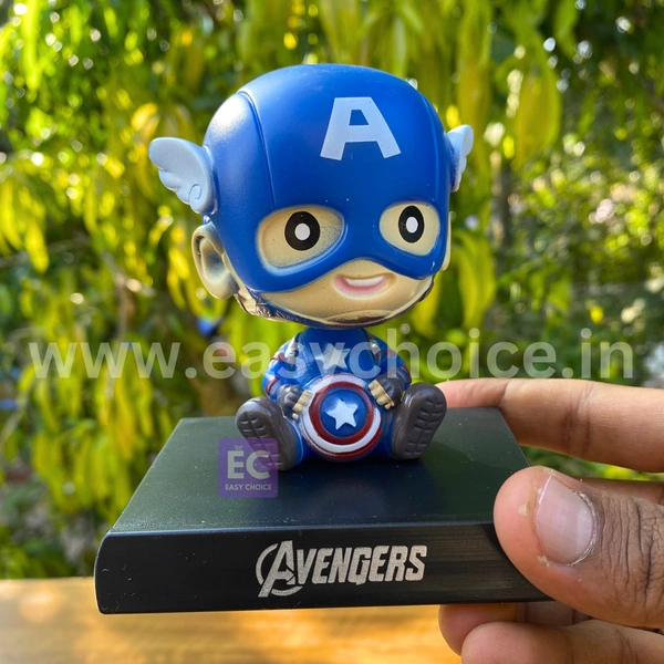 Premium High Detailed Captain America with Helmet Bobblehead Miniature