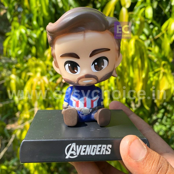 Premium High Detailed Captain America with Helmet Bobblehead Miniature