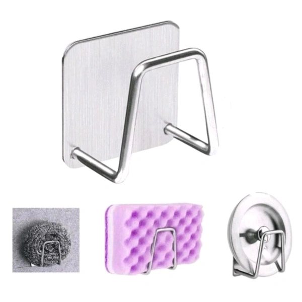 Multipurpose Adhesive Metal Sponge Holder Hook