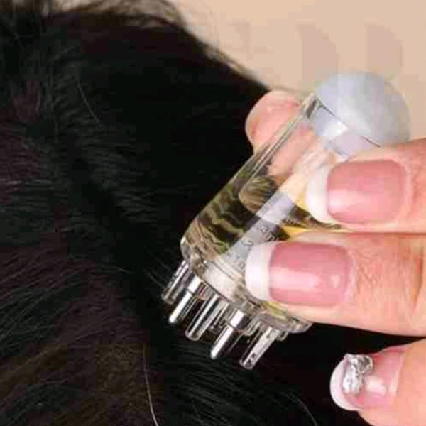 Hair Oil Applicator With Soft Massaging Rolling Balls For Easy Deep Oil Spreading
