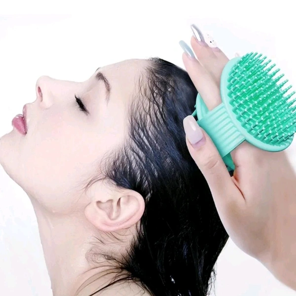 2 in 1 Double Sided Soft Body Bath Brush With Scalp Massaging Brush 