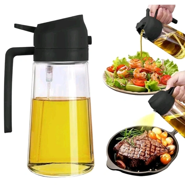 High Quality 2 in 1 Oil Dispenser With Oil Sprayer And Oil Pouring Support
