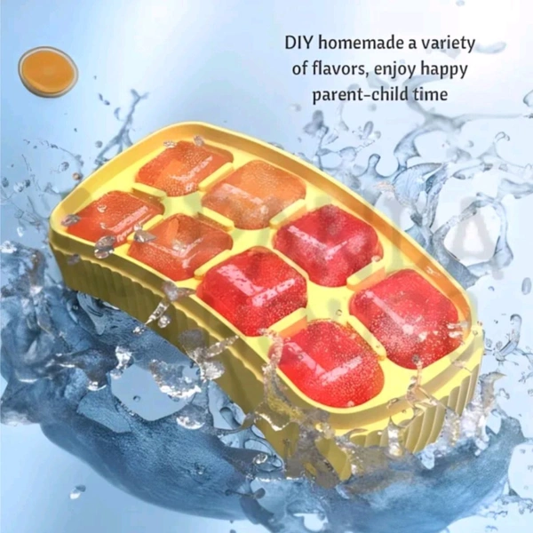 High Quality Multicolored Thick Flexible Silicone Ice Cube Mould Tray For Ice Cube Making And Easy Removal