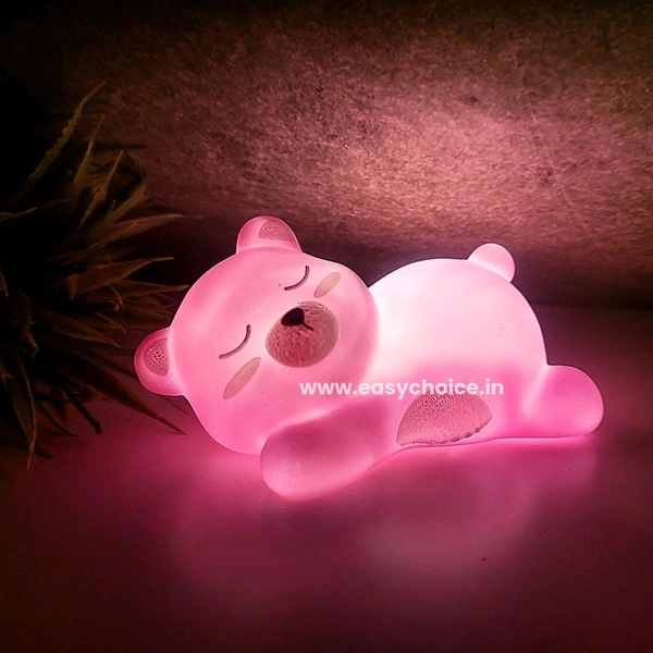 Super Cute Pink Bear Doll With Cute Night Light And Best Gift