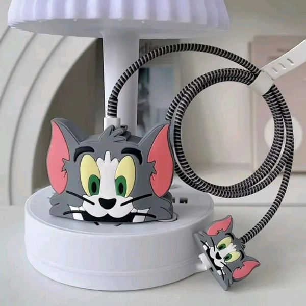 Super Cute Premium Designed 3 in 1 360° Protective Case For IPHONE 18W & 20W Charger Adapter And Cable (Random Designs) 