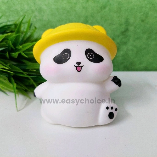 Super Cute Bubbly Sitting Yellow Cap Panda With Cute Night Light And Best Gift EC1010