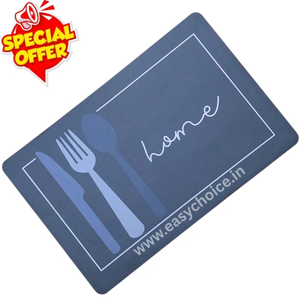 High Quality Home Printed Grey Kitchen Luxury Anti Slip Water Absorbing Mat PM23