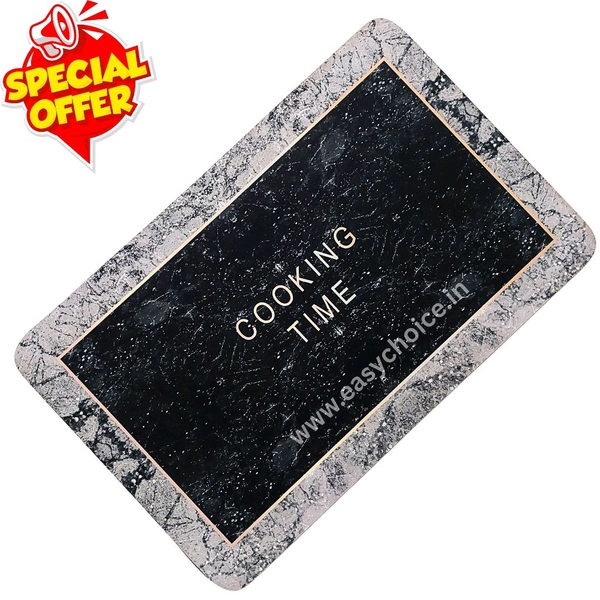 High Quality Black Bordered Cooking Time Luxury Anti Slip Water Absorbing Mat PM24