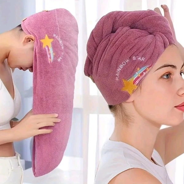 High Quality Hair Drying Microfiber Towel With Cute Prints