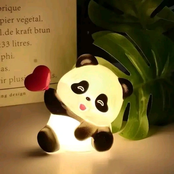 Super Cute Sitting Panda With Heart In Hand Night Light And Best Gift MC1075