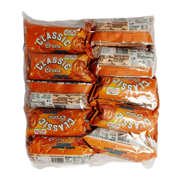 PRIYAGOLD Classic Cream (Orange) - ₹5 (Pack Of 10) -