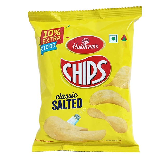 Haldiram's Chips Classic Salted - ₹10 (Pack Of 10) - 
