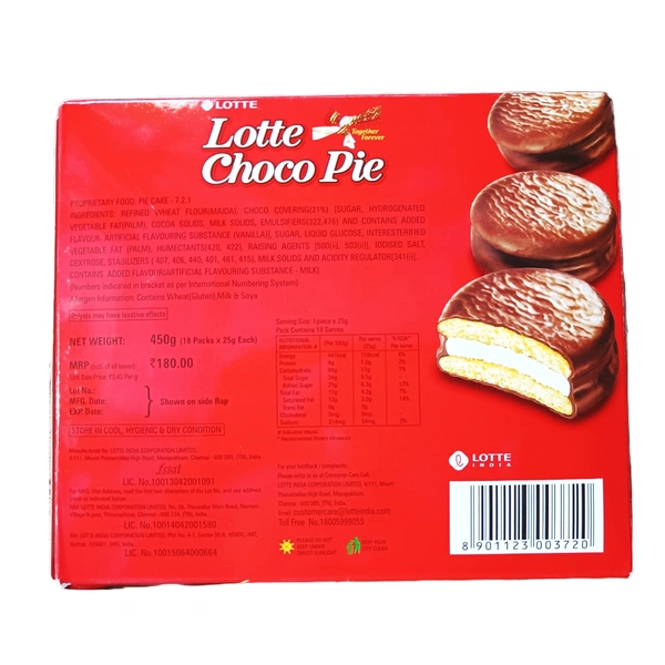 Lotte Choco Pie (Pack Of 18) -