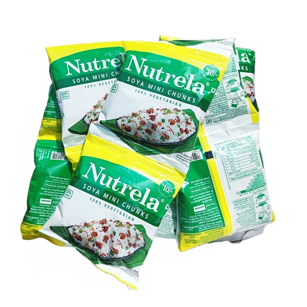 Nutrela Mini Soya Chunks - ₹10 (Pack Of 12) -