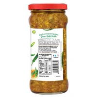 TOPS Gold Green Chilli Pickle - 375g. Glass Bottle