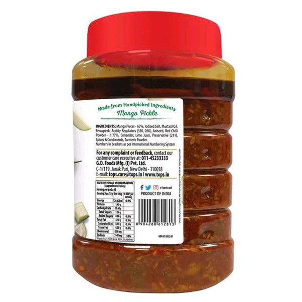 TOPS Gold Mango Pickle - 900g. PET Jar