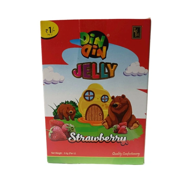 Din Din Jelly Strawberry - ₹1 (Pack Of 85)