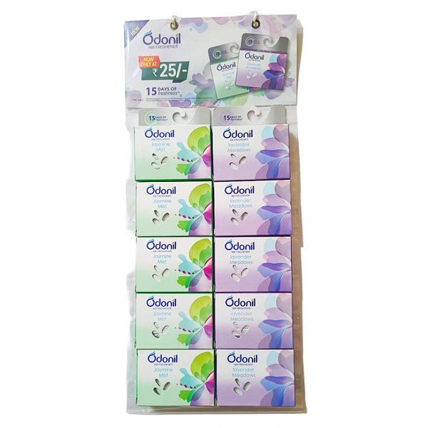 Odonil Air Freshener (Jasmine Mist & Levender Meadows) - ₹25 (Pack Of 10)