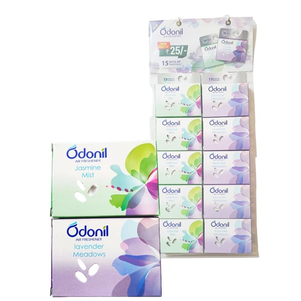 Odonil Air Freshener (Jasmine Mist & Levender Meadows) - ₹25 (Pack Of 10)