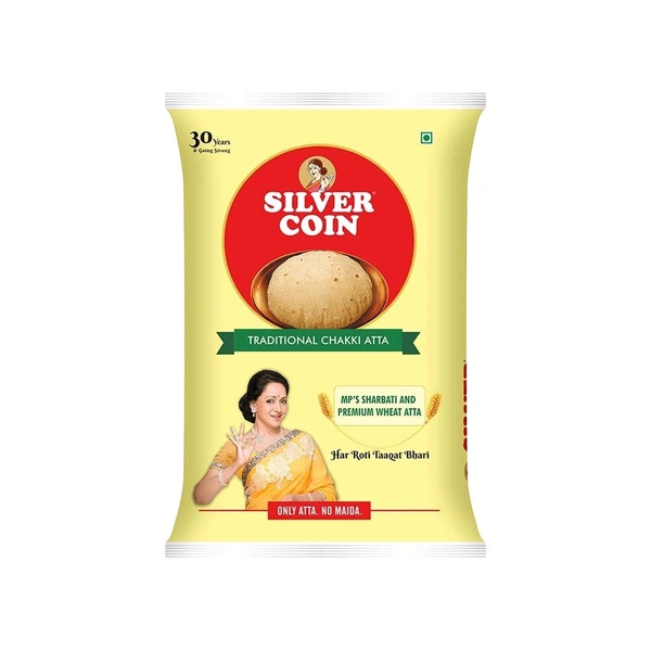 Silver Coin Traditional Chakki Fresh Atta 10 kg