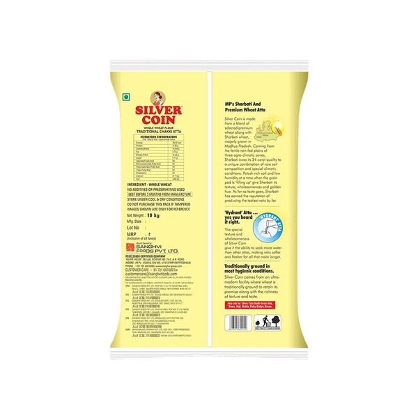 Silver Coin Traditional Chakki Fresh Atta 10 kg