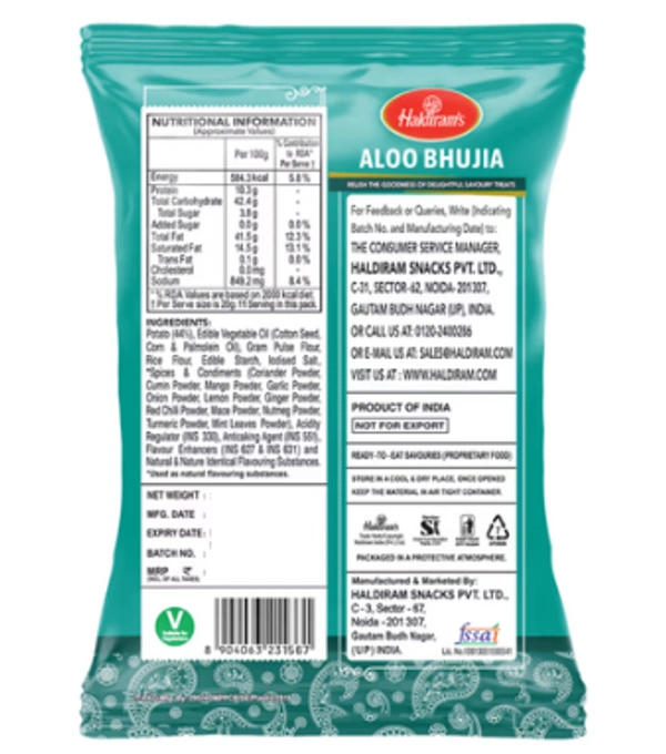 Haldiram's Aloo Bhujia - ₹10 (Pack Of 12)