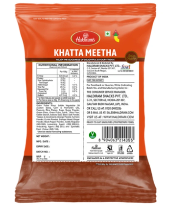 Haldiram's Khatta Meetha - ₹10 (Pack Of 12) -