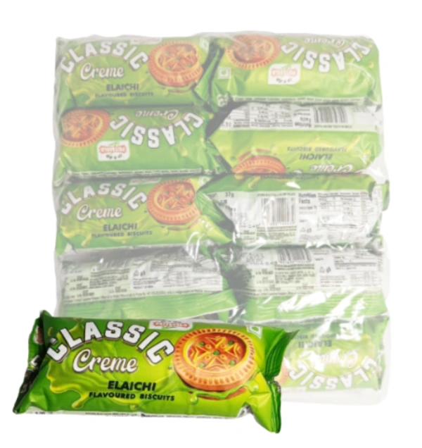 PRIYAGOLD Classic Cream Elaichi Flavoured Biscuits - ₹5 (Pack Of 120) -