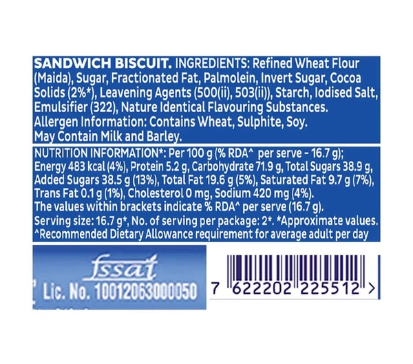 Cadbury Original Oreo - ₹10 - (Pack Of 12)