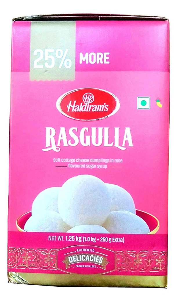 Haldiram Rasgulla (1kg 16 Piece) - 16 Piece, 1Kg