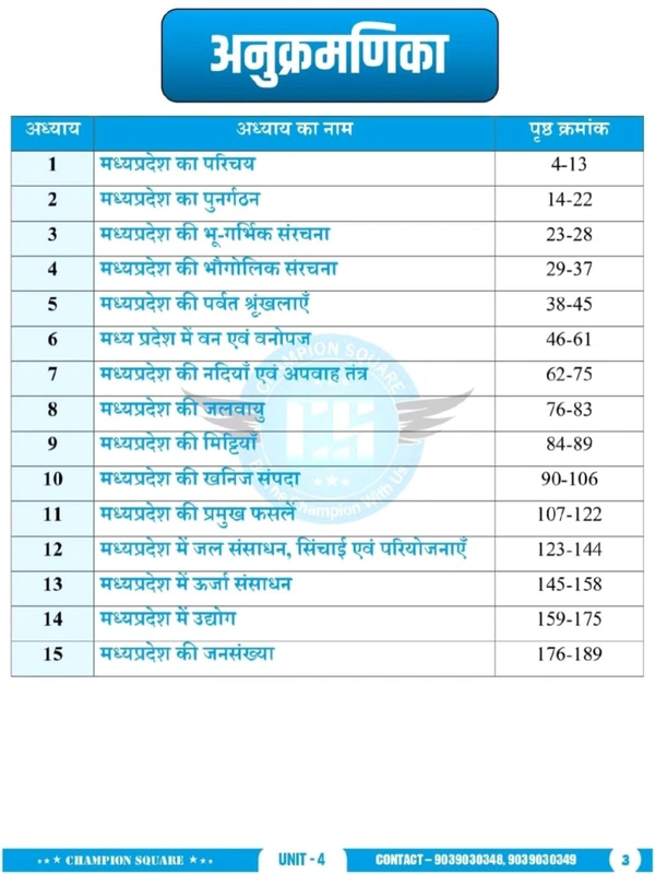 Champion Squre Coaching MPPSC Pre Unit-4 Hindi | Madhya Pradesh ka Bhugol | рдордзреНрдпрдкреНрд░рджреЗрд╢ рдХрд╛ рднреВрдЧреЛрд▓ | Complete Book for MPPSC Prelims | Champion Square Books | Nitya Publication