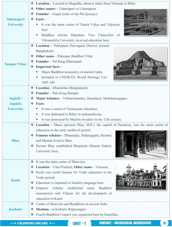 Champion Squre Coaching MPPSC Prelims 2026 Unit-1 History of India | English Medium | Ancient, Medieval & Modern Indian History | Concept Based Book | Champion Square (Mppsc State Services Preliminary Examination)