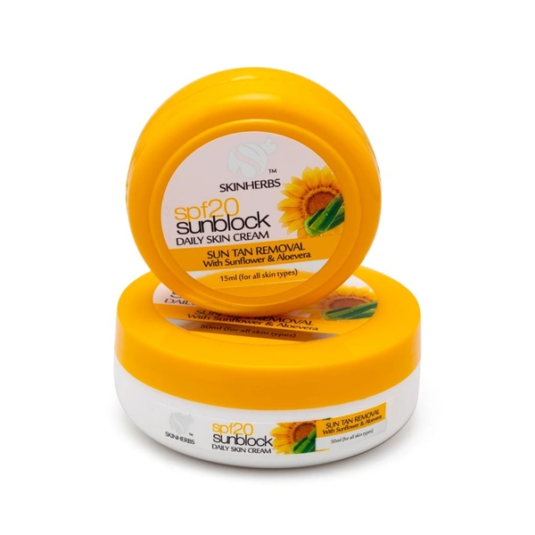 SKINHERBS SKIN HERBS SPF-20 SUNBLOCK CREAM-15ml - 15ml