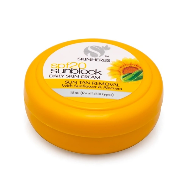 SKINHERBS SKIN HERBS SPF-20 SUNBLOCK CREAM-15ml - 15ml