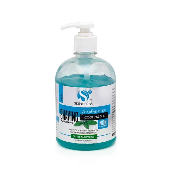 SKINHERBS SkinHerbs Shaving Gel - Fresh Menthol Cooling Gel-500ml - 500ml