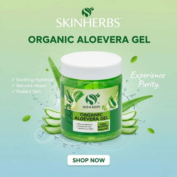 SkinHerbs Organic Aloevera Gel-200ml - 200ml