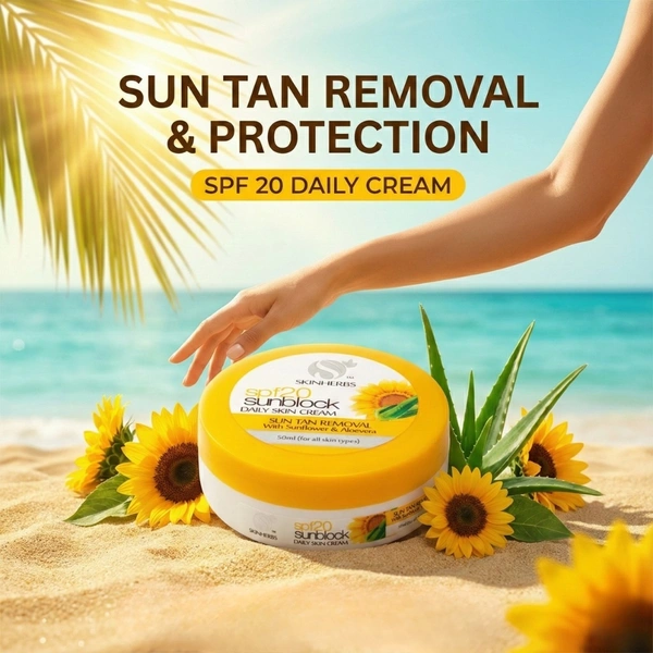 SKINHERBS SKIN HERBS SPF-20 SUNBLOCK CREAM-50ml - 50ml